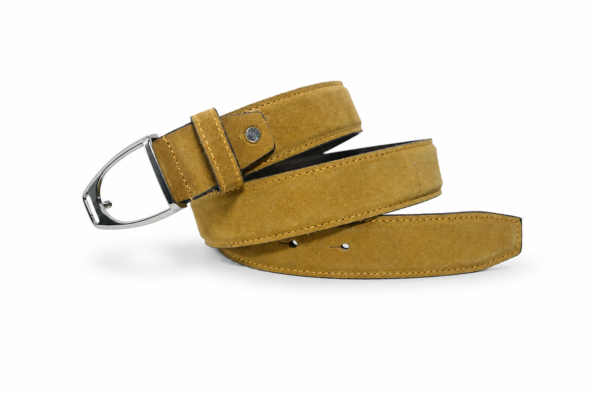 Golden Saddle Tan Suede Leather Belt