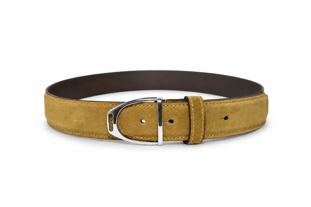Golden Saddle Tan Suede Leather Belt