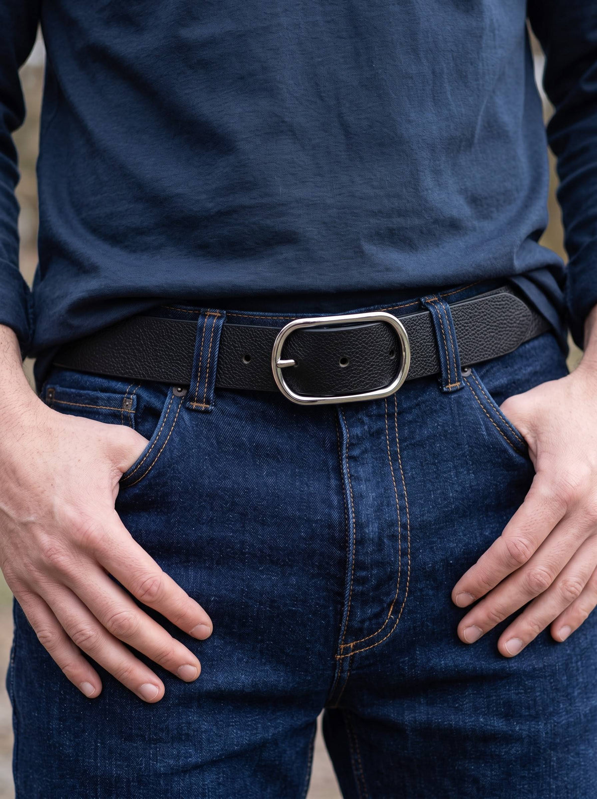 HIFS Classic Full-Grain Leather Belt